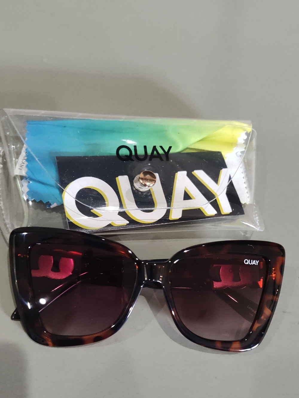Quay Australia Women's Tortoiseshell Cat-Eye Sunglasses with Brown Lenses